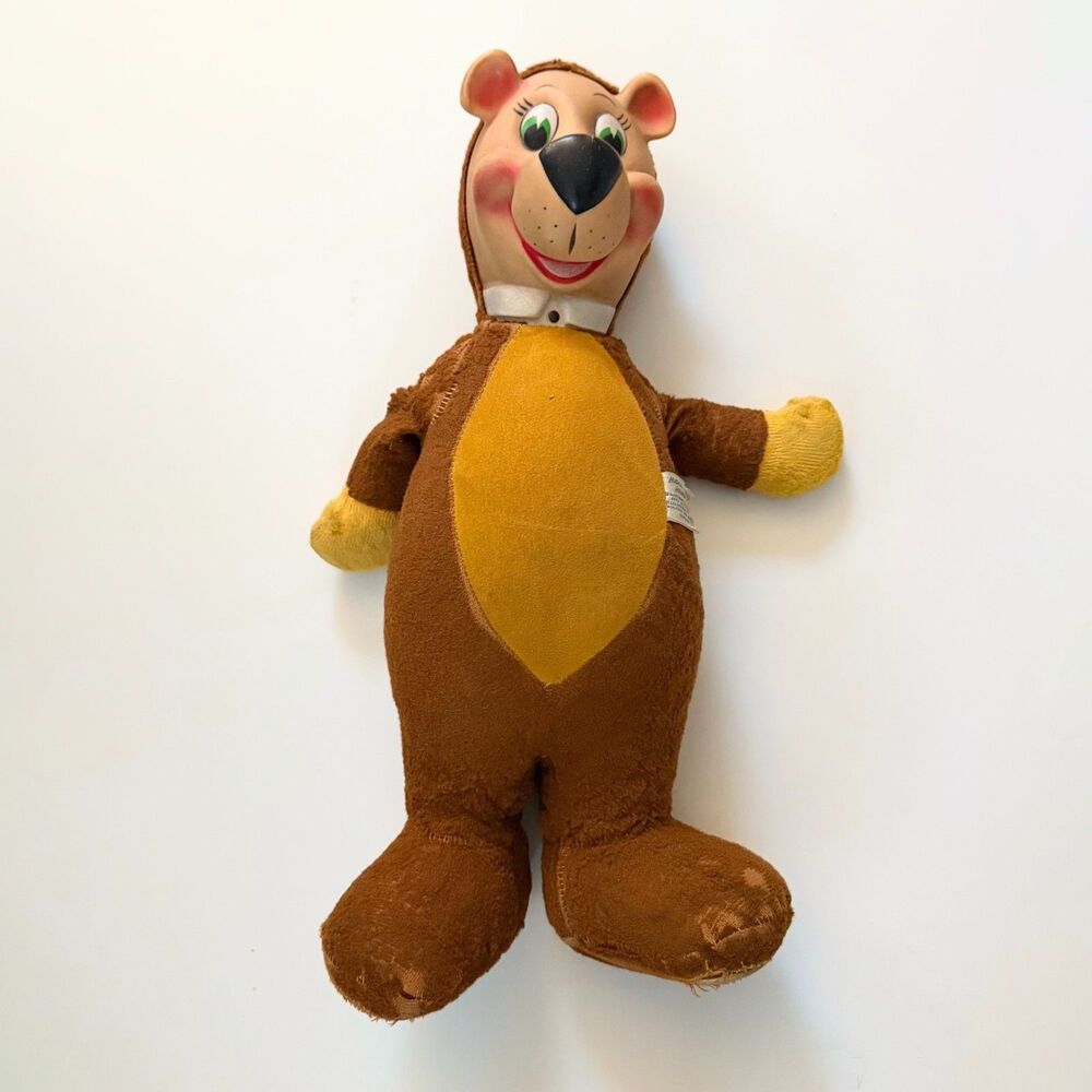 Vintage Knickerbocker Huckleberry Hound Plush Doll 18" Hanna Barbera Character